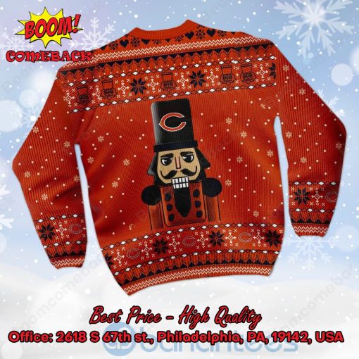 Chicago Bears Nutcracker Not A Player I Just Crush Alot Ugly Christmas Sweater