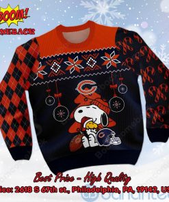 chicago bears peanuts snoopy ugly christmas sweater 2 jA6m4