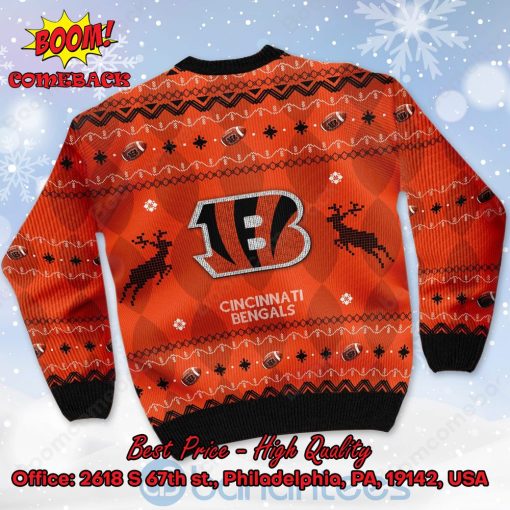 Cincinnati Bengals Big Logo Ugly Christmas Sweater