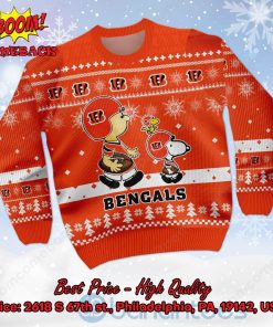 Cincinnati Bengals Charlie Brown Peanuts Snoopy Ugly Christmas Sweater