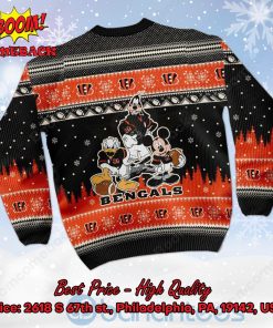 cincinnati bengals disney characters personalized name ugly christmas sweater 3 m6UOf