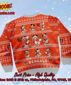 cincinnati bengals mickey mouse postures style 1 ugly christmas sweater 3 uRwPU
