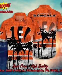 Cincinnati Bengals Palm Hawaiian Shirt