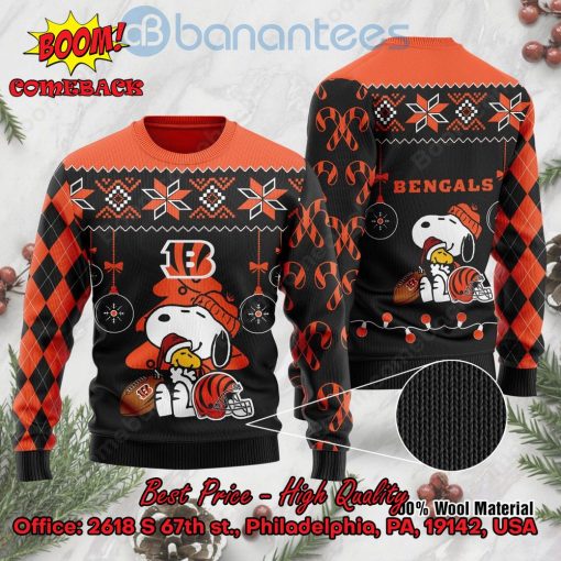 Cincinnati Bengals Peanuts Snoopy Ugly Christmas Sweater