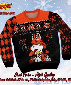 Cincinnati Bengals Peanuts Snoopy Ugly Christmas Sweater