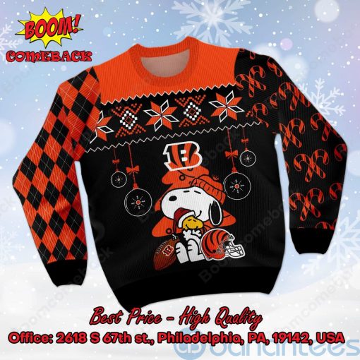 Cincinnati Bengals Peanuts Snoopy Ugly Christmas Sweater