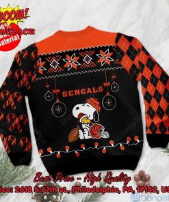 cincinnati bengals peanuts snoopy ugly christmas sweater 3 UpE9f