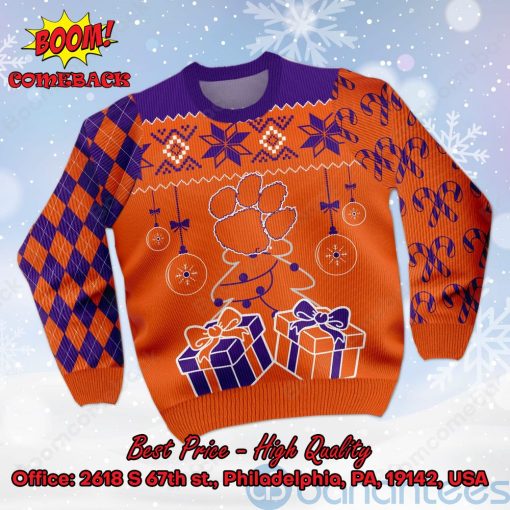 Clemson Tigers Christmas Gift Ugly Christmas Sweater
