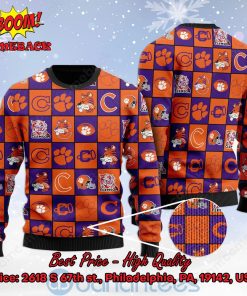Clemson Tigers Logos Ugly Christmas Sweater