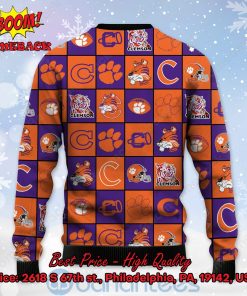 clemson tigers logos ugly christmas sweater 3 oQsH3