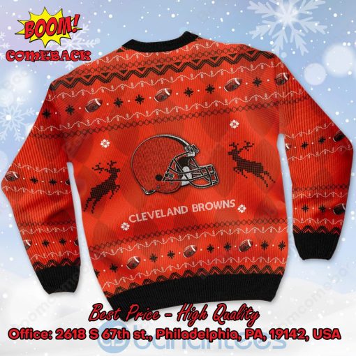 Cleveland Browns Big Logo Ugly Christmas Sweater