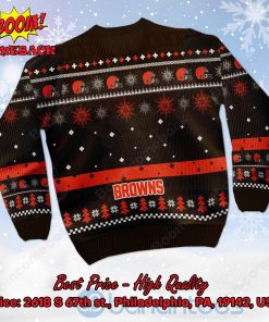 cleveland browns charlie brown peanuts snoopy ugly christmas sweater 3 3MVim