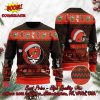 Cleveland Browns Happy Santa Claus On Chimney Ugly Christmas Sweater