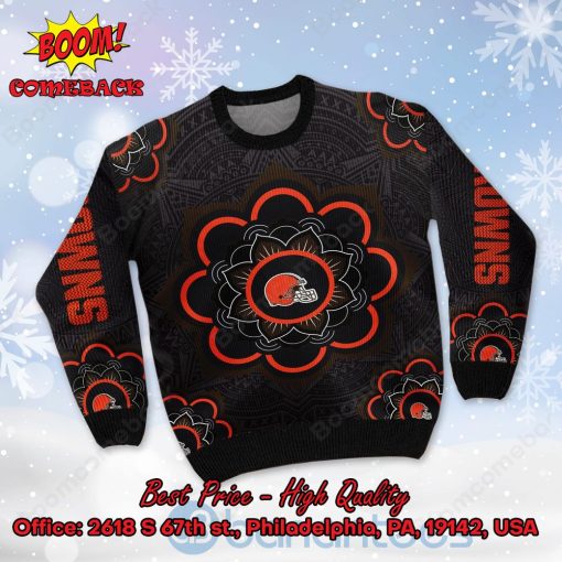 Cleveland Browns Mandala Ugly Christmas Sweater