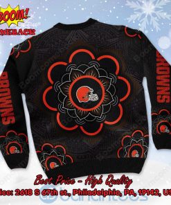 cleveland browns mandala ugly christmas sweater 3 93FIc