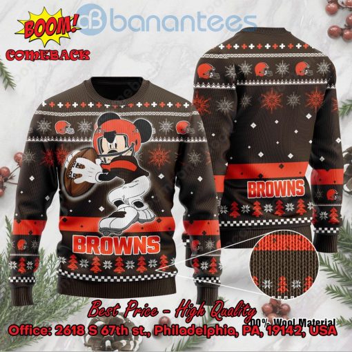 Cleveland Browns Mickey Mouse Ugly Christmas Sweater