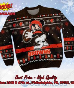cleveland browns mickey mouse ugly christmas sweater 2 lQf6Q