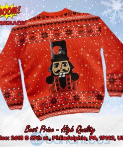 cleveland browns nutcracker not a player i just crush alot ugly christmas sweater 3 qJauo