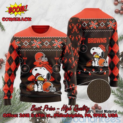 Cleveland Browns Peanuts Snoopy Ugly Christmas Sweater