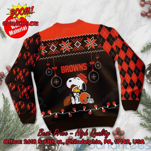 Cleveland Browns Peanuts Snoopy Ugly Christmas Sweater