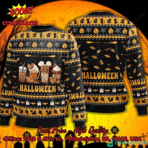 Coffee Pumpkin Fall Halloween Ugly Christmas Sweater