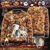 Creepy Hereford Cattle Halloween Ugly Christmas Sweater