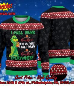 Crown Royal Grinch Ugly Christmas Sweater