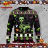 Creepy Hereford Cattle Halloween Ugly Christmas Sweater