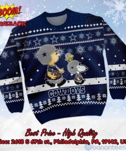 dallas cowboys charlie brown peanuts snoopy ugly christmas sweater 2 mZxHs