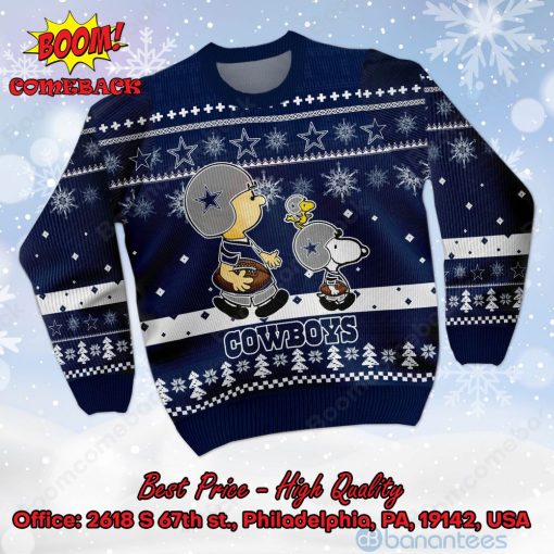 Dallas Cowboys Charlie Brown Peanuts Snoopy Ugly Christmas Sweater