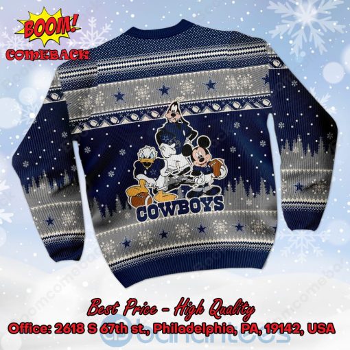 Dallas Cowboys Disney Characters Personalized Name Ugly Christmas Sweater