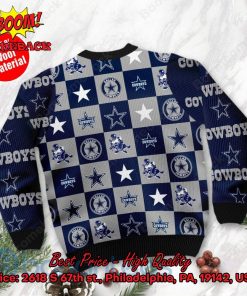 dallas cowboys logos ugly christmas sweater 3 fIk7N