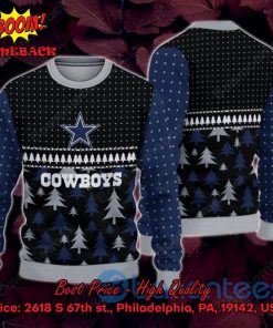 Dallas Cowboys Pine Trees Ugly Christmas Sweater