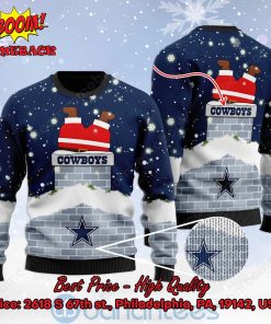 Dallas Cowboys Christmas Santa Claus Chimney Ugly Christmas