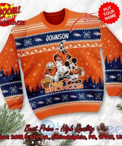 denver broncos disney characters personalized name ugly christmas sweater 2 34lVm