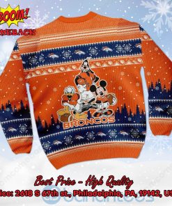 denver broncos disney characters personalized name ugly christmas sweater 3 5Btkv