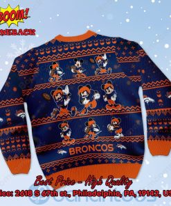 denver broncos mickey mouse postures style 1 ugly christmas sweater 3 6STZX