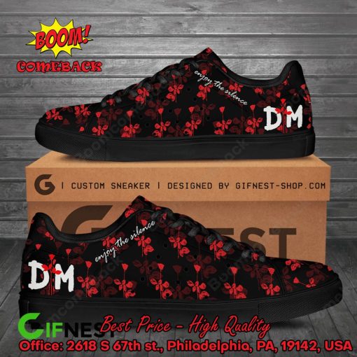 Depeche Mode Enjoy The Silence Black Adidas Stan Smith Shoes