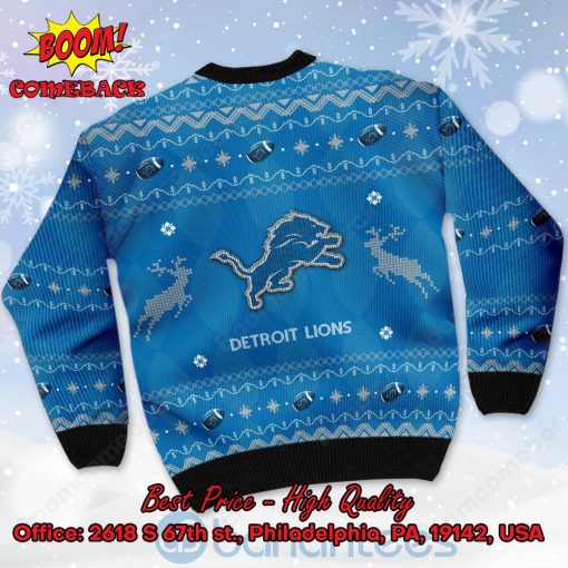 Detroit Lions Big Logo Ugly Christmas Sweater