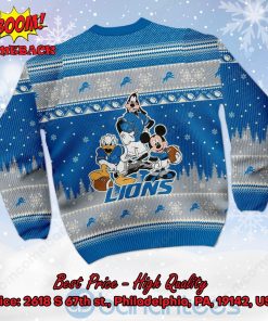 detroit lions disney characters personalized name ugly christmas sweater 3 KKvC1