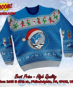 detroit lions grateful dead santa hat ugly christmas sweater 2 qcVJJ