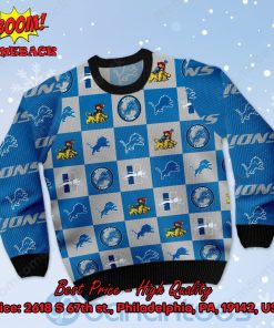 detroit lions logos ugly christmas sweater 2 AjZwF
