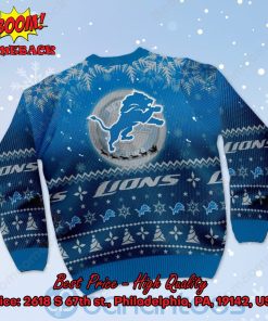 detroit lions santa claus in the moon ugly christmas sweater 3 iOOf2