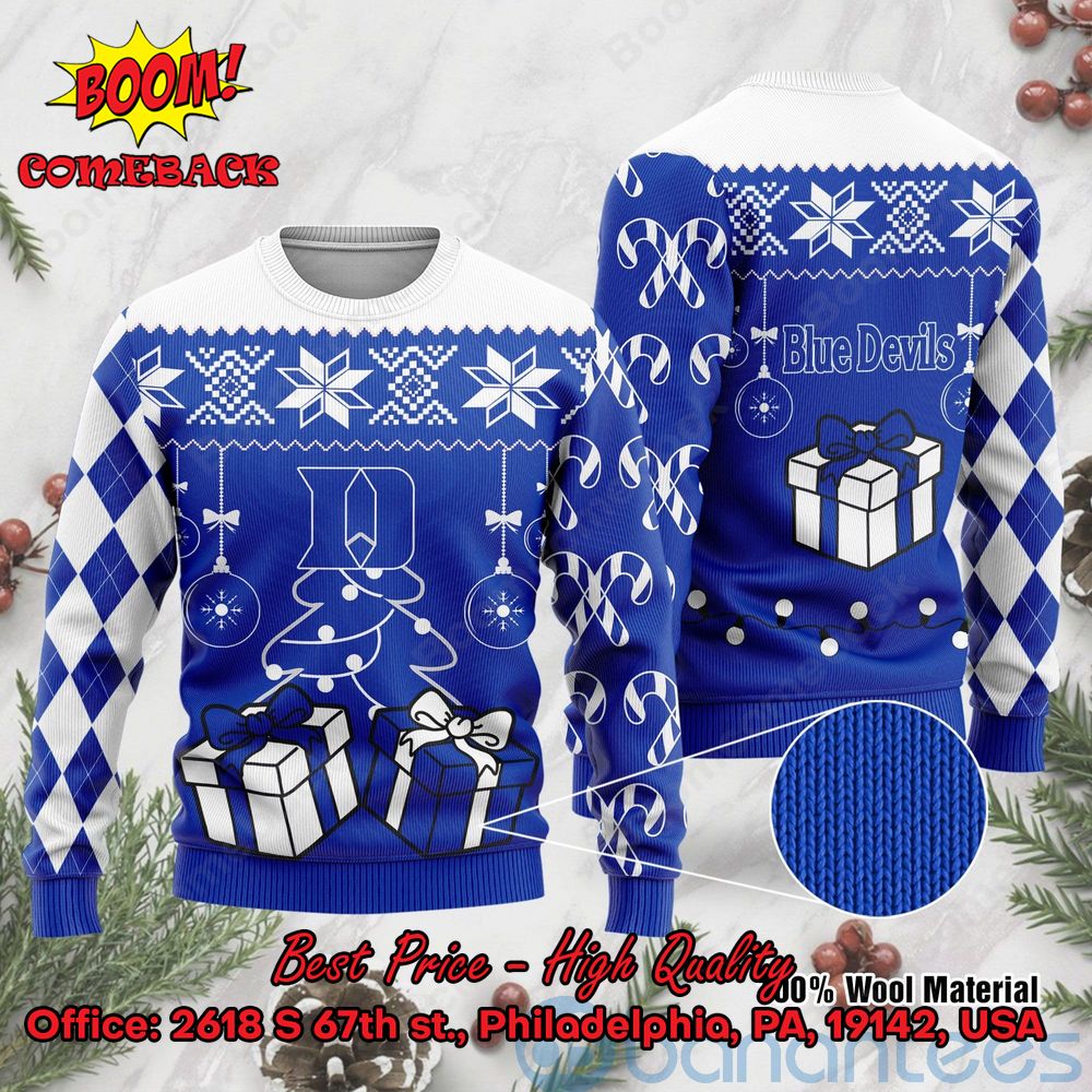 Duke Blue Devils Christmas Gift Ugly Christmas Sweater