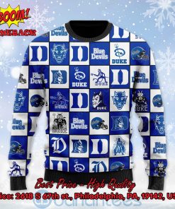 duke blue devils logos ugly christmas sweater 2 KmdOs