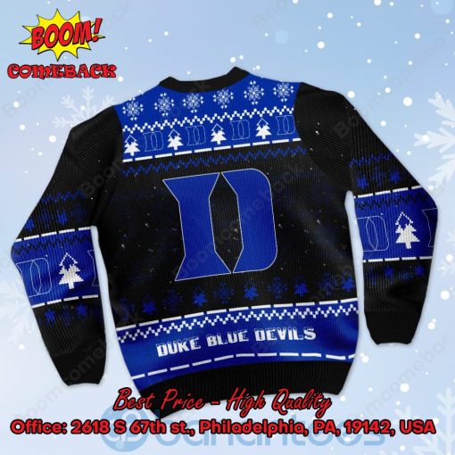 Duke Blue Devils Snoopy Dabbing Ugly Christmas Sweater