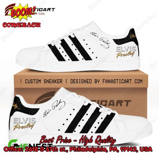 Elvis Presley Black Stripes Adidas Stan Smith Shoes