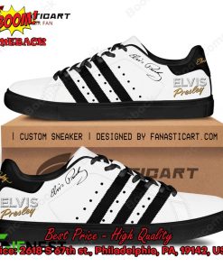 Elvis Presley Black Stripes Adidas Stan Smith Shoes