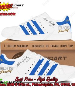 Elvis Presley Blue Stripes Style 1 Adidas Stan Smith Shoes