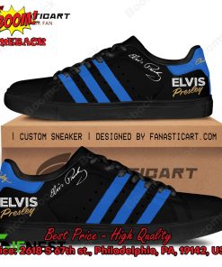 Elvis Presley Blue Stripes Style 2 Adidas Stan Smith Shoes